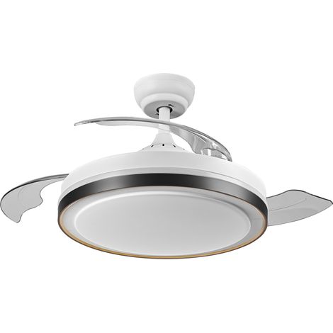 Ledvance – Ventilateur de plafond rétractable 66W – Débit d'air 6460 m3/h – 6 vitesses – Température de couleur réglable 3000K-6500K – Télécommande (1/5)