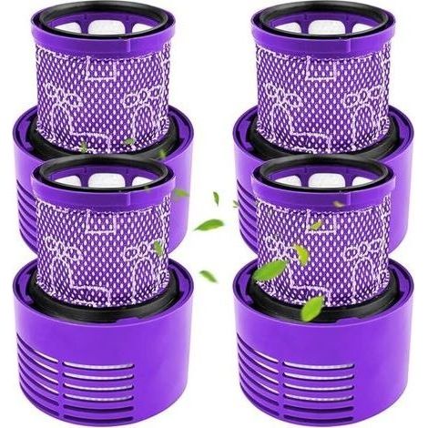 4 Pack Filtre Compatible avec Dyson V10, Accessoire Aspirateur, Cyclone Pièce de Rechange pour Aspirateur À Vide Lavable, Total Clean (1/5)
