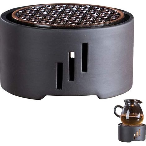 Teekannenwärmer aus Keramik mit Metallrahmen für Tee, Milch und Kaffee hält Teekanne und Heißgetränke warm - Crezuo