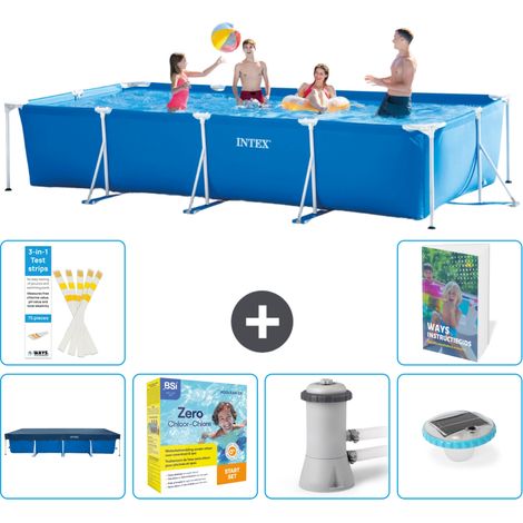 Rechteckiger Frame Pool - 450x220x84 cm - 7-teilig S4