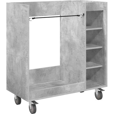 Armoire de golf moderne avec beaucoup d'espace de rangement 90 x 45 x 98 cm en bois gris béton (1/4)