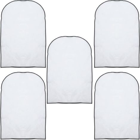 Housses de protection pour chemises, costumes, vestes, 60 x 80 cm, 5 pièces (bordure noire sans fermeture éclair) (1/4)