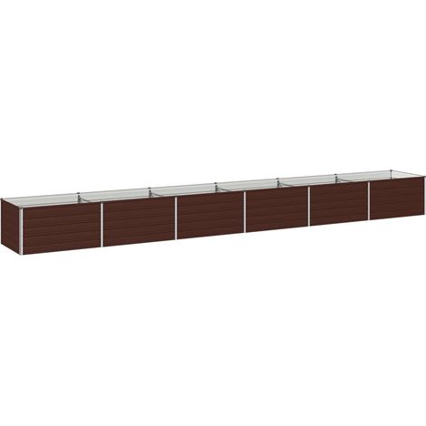 Letto rialzato da giardino Marrone 600 x 80 x 55 cm vidaXL