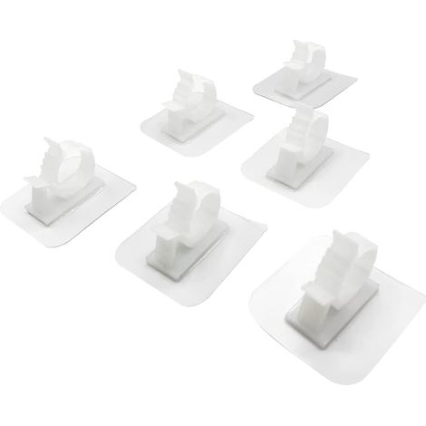 6 Pièces Tuyau Clips,Collier de Serrage Tuyau Ajustable,pour la Fixation des Tuyaux d'eau,Tuyaux de Gaz,Tuyauxes en Plastique(blanche) (1/5)