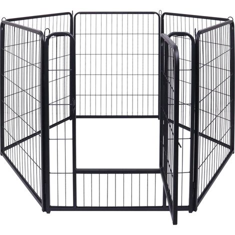6-TLG Welpenlaufstall Laufgitter für Hunde Wohnung welpengitter welpenauslauf Tierlaufstall Freilaufgehege für Kleintiere (65x80cm) NAIZY (1/5)