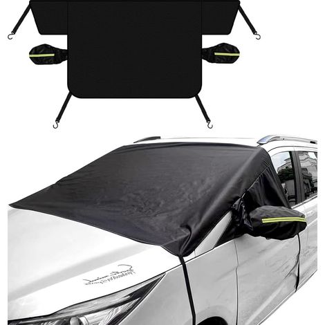 Couverture Pare-Brise Voiture, Pare-Soleil pour Pare-Brise Réfléchissant Les UV, Pare-Soleil Anti Givre Neige Protection Repliable, Universelle pour Voiture Anti Givre, Neige, Glace, Pluie (1/5)