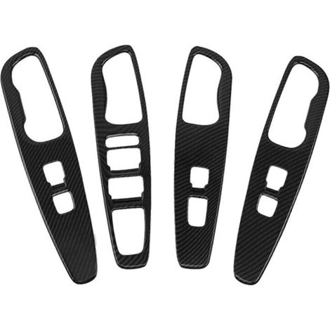 Kohlefaser-Hebeschalter-Knopfabdeckung ziert Türarmlehnen-Panel-Rahmen für 2019–2021 (1/5)