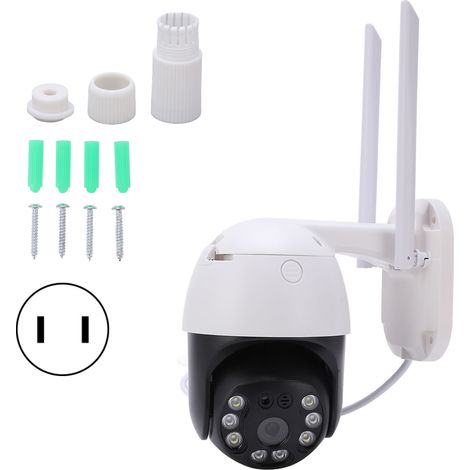 Caméra WiFi HD PTZ 3MP, écoute bidirectionnelle, détection de mouvement, vision nocturne, IP66 étanche, 100-240V prise US (1/5)