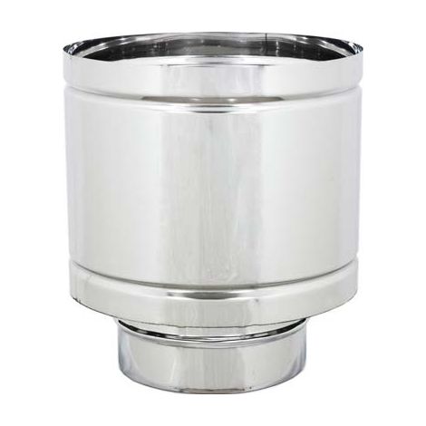 Terminale scarico a botte maschio acciaio inox 304 cm 15 h.cm 25 Zincogroup
