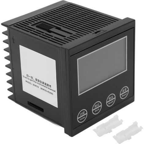 Compteur numérique, minuterie à affichage LCD à 6 chiffres, 0,00001 à 999999 mètres, 100 à 240V AC, pour usage industriel (1/5)