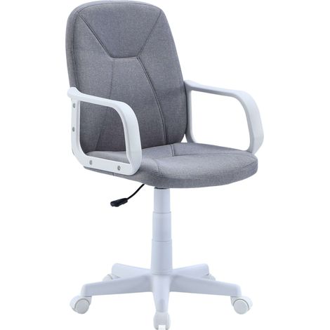 Chaise de bureau pivotante Fost en gris et blanc (1/5)