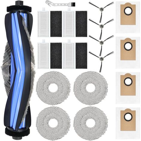 Accessoires pour LEFANT M3 / M3 Gen2 aspirateur piece de rechange,1 brosse principale, 4 serpillières, 4 Filtre de rechange, 4 sacs à poussière, 4 brosses latérales, 1 brosse de nettoyage (1/5)