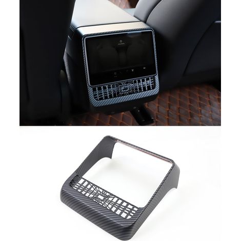 KKTR-CAR Cubierta de salida de aire para Tesla Model 3 / Model Y – textura carbono, salida de aire trasera, organizador de ventilación, compatible con Model 3 Highland 2024 y Model Y Juniper 2025 (car