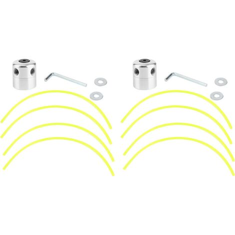 Testina di taglio con luci laterali in alluminio, dado e filo di taglio, set da 2 pezzi -Crezuo