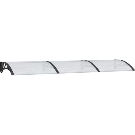 Couverture de porche transparente noire, 300 x 75 cm, polycarbonate (1/5)