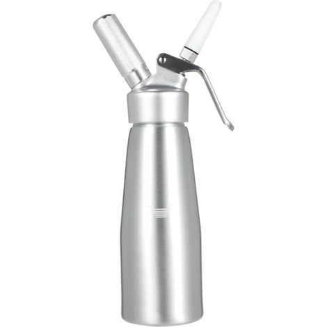 1 Siphon à chantilly,Aluminium,Capacité 500 ml,3 embouts,Brosse de nettoyage,Cuisine professionnelle (1/5)