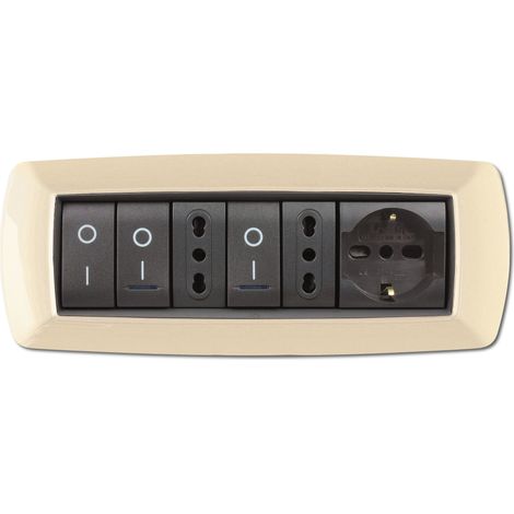PLACCA LIFE LIVING PLAST AVORIO 7P- ELETTROCANALI- 1,0 pz