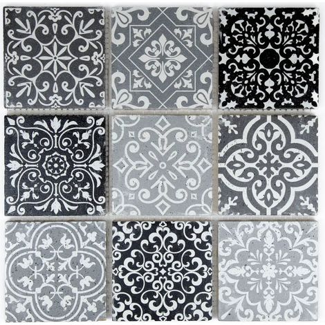 MOSAIQUE TRAVERTIN BAROQUE GRIS 1 PLAQUE 30,5 x 30,5 CM CASA LINEA