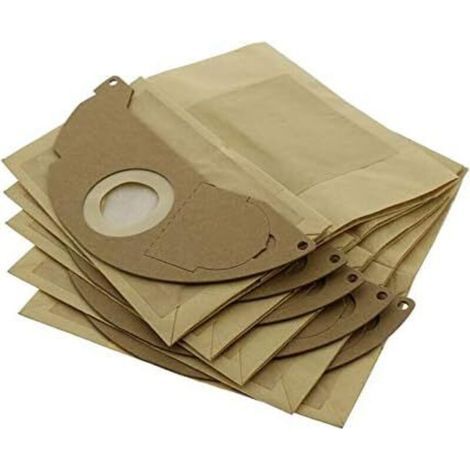 Lot de 5 sacs en papier pour aspirateur Karcher A2000 A2099 Wd2.000 Wd2.499 (1/4)