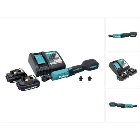Avvitatore a cricchetto a batteria Makita DWR 180 RA 18 V 47,5 Nm 1/4" 3/8" + 2x batteria ricaricabile 2,0 Ah + caricabatterie