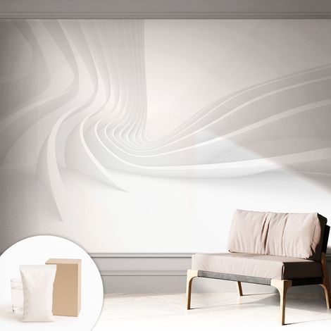 Carta Da Parati - Mural - Con Sala Da Pranzo - Camera Da Letto - Cameretta - Con Colla Gratuita Linee ondulate 312x219 cm (1/5)