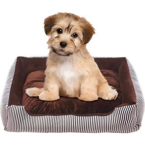 Medium Dog Bed, Washable Non-Slip Orthopedic Dog Bed, Raised Edge Dog Bed, Ergonomic Dog Sofa, with Reversible Cushion, Suitable for Small and Medium Dogs MUMU (1/4)