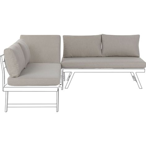 Lot de 7 Housses de Coussins en Tissu pour Chaise de Jardin Résistant à l'Eau et aux UV Taupe Coccorino