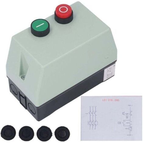 Démarreur de moteur électrique magnétique, interrupteur de commande de démarrage étanche IP55, monophasé 220 230V