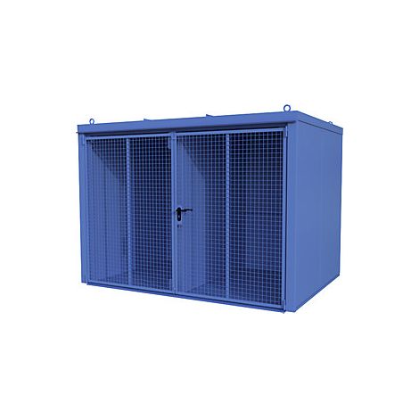 Contenedor para bombonas de gas con pared separadora  resistente