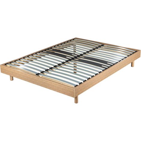 DREAMKIT - Sommier à Assembler 140x190 Finition Chêne Moyen