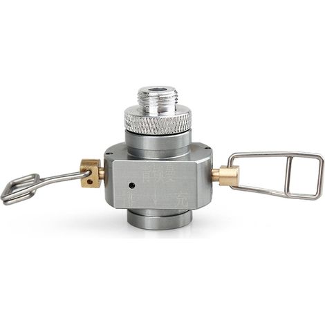 Gasnachfülladapter mit Füllventil, Auslassventil, Gaskartuschenkonverter, Gassparer.
