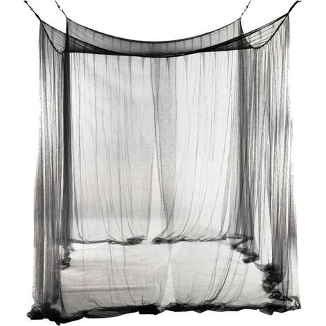 Moustiquaire à baldaquin pour lit double, moustiquaire à quatre portes, grande moustiquaire simple en polyester pour voyage et maison - 190 x 210 x 240 cm