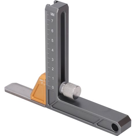 Jauge de hauteur pour le travail du bois, unité métrique, jauge de profondeur réglable, outil de mesure de hauteur pour scie circulaire de table (1/5)