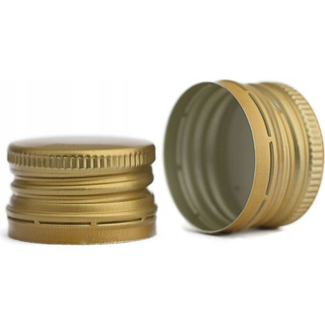 ¡50 unidades Tapones de botella de 28 mm de diámetro, color oro.