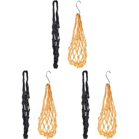 6pièces Filets Suspendus pour Poules à Légumes avec Outils De Nourriture pour Volaille Jaune Et Noir (1/5)