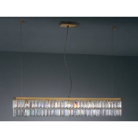 Kolarz PRISMA - Designer Crystal Suspension droite en or poli, 7x G9 (1/3)