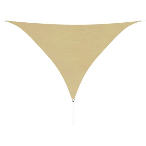 Sombrilla triangular de tela Oxford 3,6 x 3,6 x 3,6 m beige 020008671