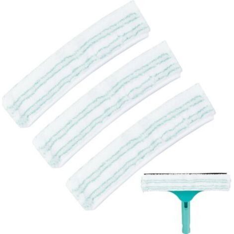 Set mit 3 Ersatzbezügen für Leifheit Fenster- und Rahmenreiniger L, 27 cm breit, effektive und streifenfreie Reinigung von Fenstern und glatten Oberflächen (1/4)