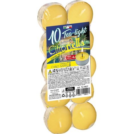 TEALIGHT CITRONELLA 3,6X1,7 CM PEZZI 10- 24,0 confezione