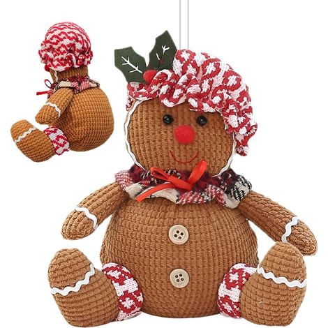 Décorations de Noël en pain d'épice, décorations mignonnes pour sapin de Noël - Ornements de Noël, décorations à suspendre pour le (1/5)