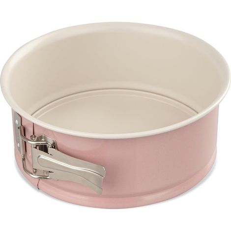 Dr.Oetker Stampo apribile in Acciaio Rivestito con Ceramica Rinforzata ø18cmx8, Linea retrò, Colore Panna, quantità: 1 Pezzo, Rosa/Creme, 18 cm (1/3)