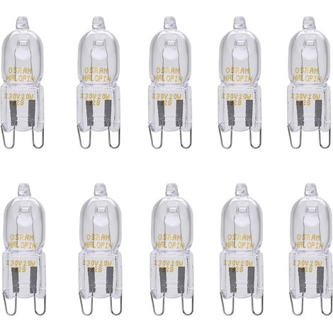 Pack de 10 Ampoules G9 Halogène 33W Blanc Chaud Dimmables 460 Lumens pour Salon et Cuisine (1/5)