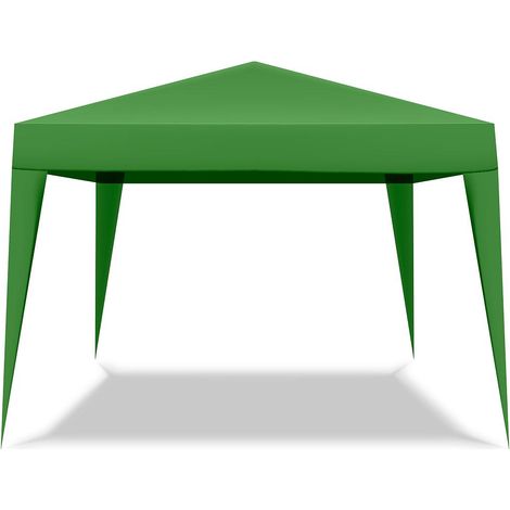 Tente pliable 3x3 Tonnelle de jardin automatique Barnum pliante avec sac couleur Vert (1/5)