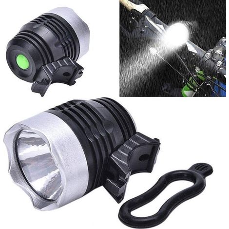 Faro anteriore a LED da 3W per bicicletta - Per ciclismo su strada - Nero (1/5)