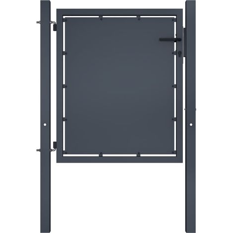 vidaXL Cancello per Giardino in Acciaio 100x100cm Antracite (1/4)