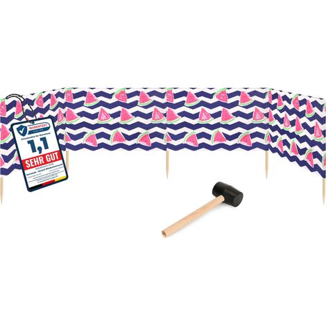 Garronda Paravent Plage Coupe-Vent Camping Brise-Vent avec Marteau en Caoutchouc GAEX001 (Pastèque-2, 5 m) (1/5)