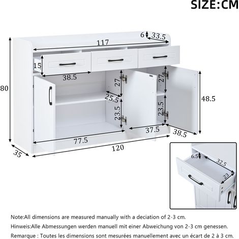 Bücherregal aus Stoff in Weiß 120 x 35 x 80 cm HOMAIRE (1/5)