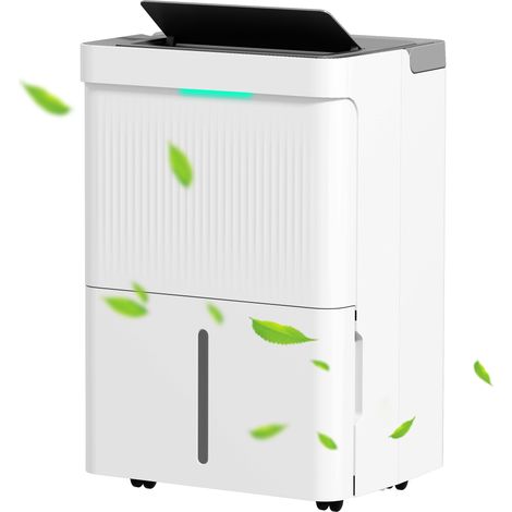 Déshumidificateur 35L/jour 40-100m² écran LED 24h 5,5L sécurité enfant blanc