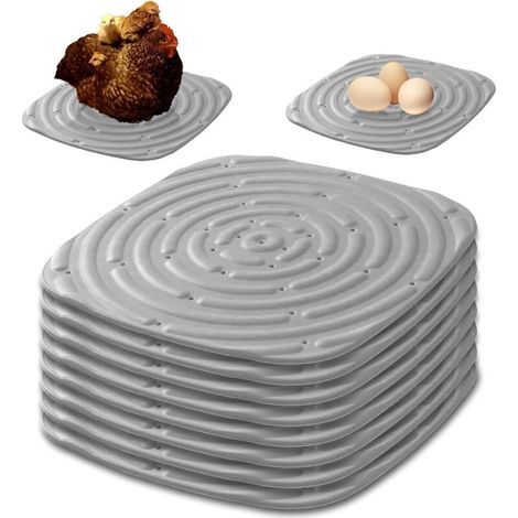 8pcs Tapis De Nidification Doux pour Poulailler, 30 Cm Tapis De Nidification pour Poulailler, Tapis De Nidification Réutilisables pour Poulailler Et Protéger Les œufs De Poulailler (Gris)
