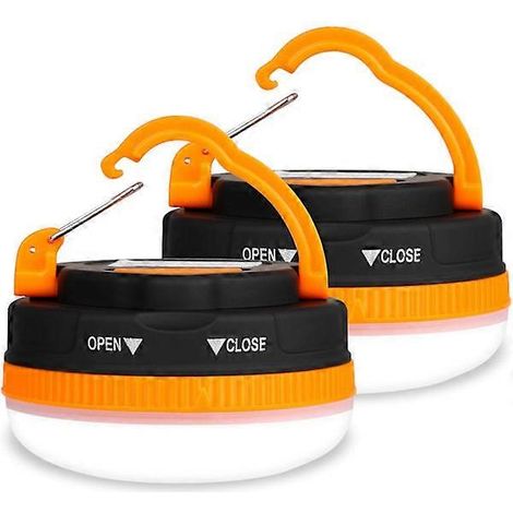 Lampe de camping LED avec crochet, lampe à suspendre pour tente, lampe de secours à piles, adaptée à la randonnée, à la pêche et aux pannes de courant. (1/5)